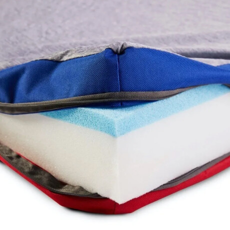 Cama Mascotas Frío/Calor Grande Reversible C/Cierre Lavable Azul-celeste