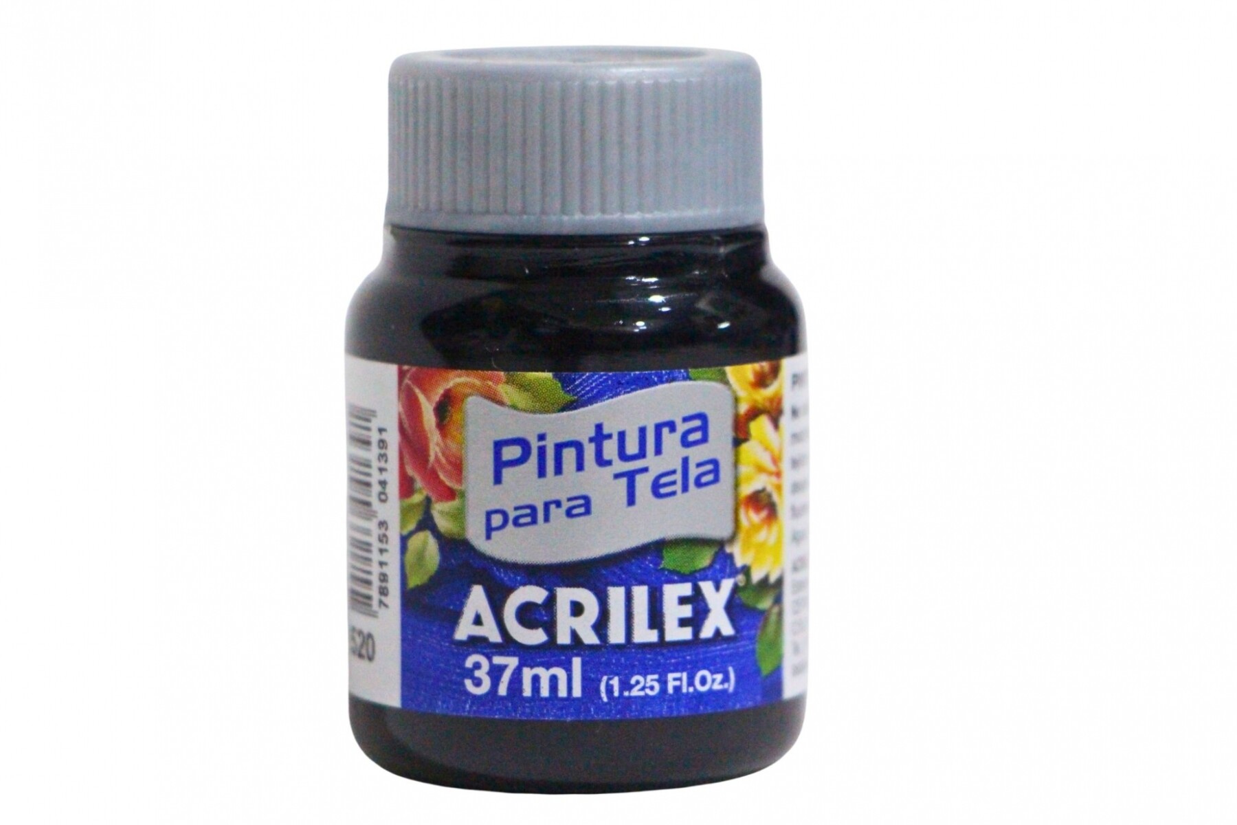 PINTURA PARA TELA 37 ML ACRILEX COLOR NEGRO 520 
