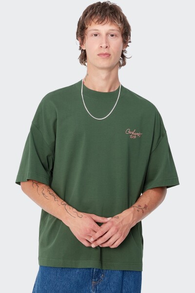 S/S SIGNATURE SCRIPT T-SHIRT Verde