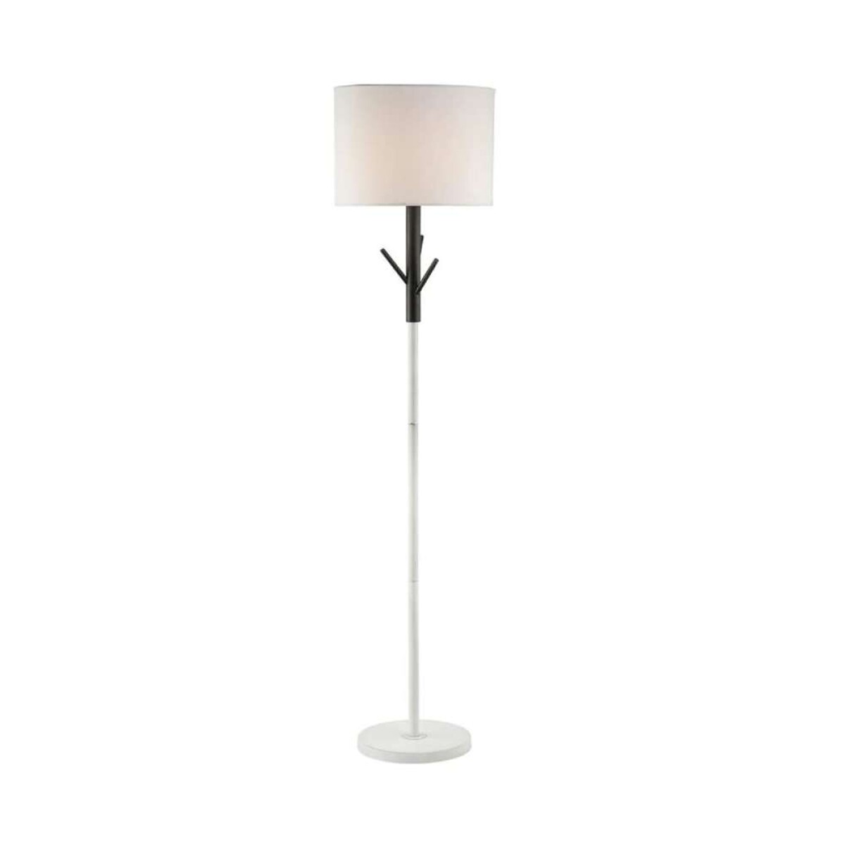 Lampara De Pie D38X160Cm - Tela/Metal Blanco 
