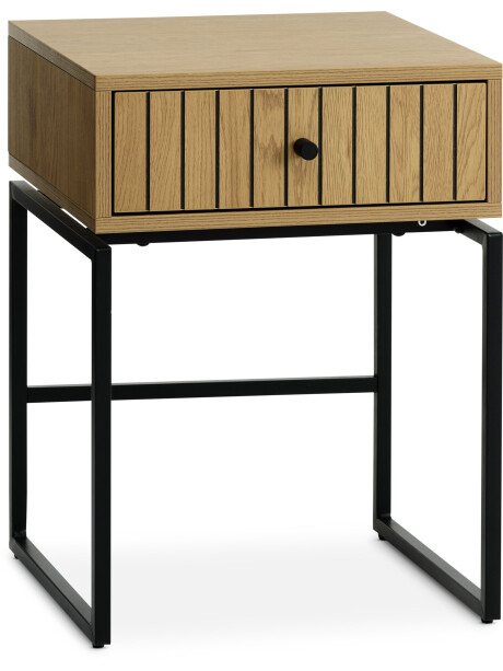 Mesa de luz HEMDRUP 1 cajón color roble Mesa de luz HEMDRUP 1 cajón color roble