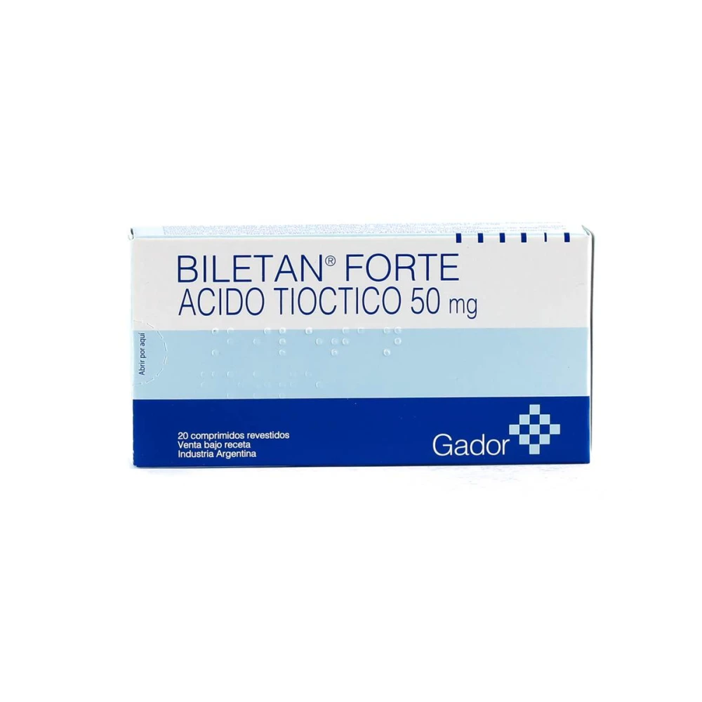 BILETAN FORTE 50 MG. CJ X 20 COMP. REC.