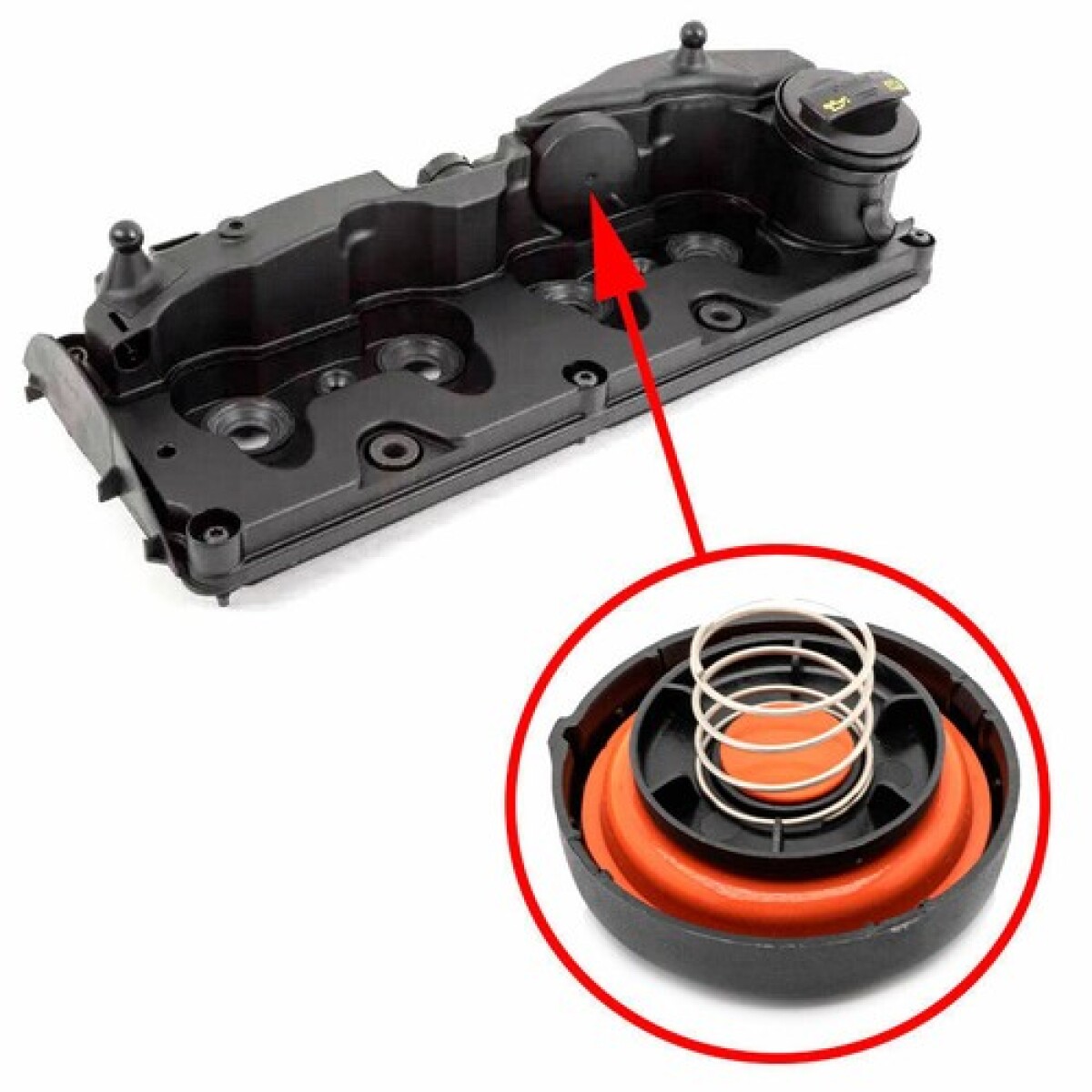 INYECCION PARTES VOLKSWAGEN DIAFRAGMA TAPA VALVULA PCV AMAROK 2.0 TDI - 