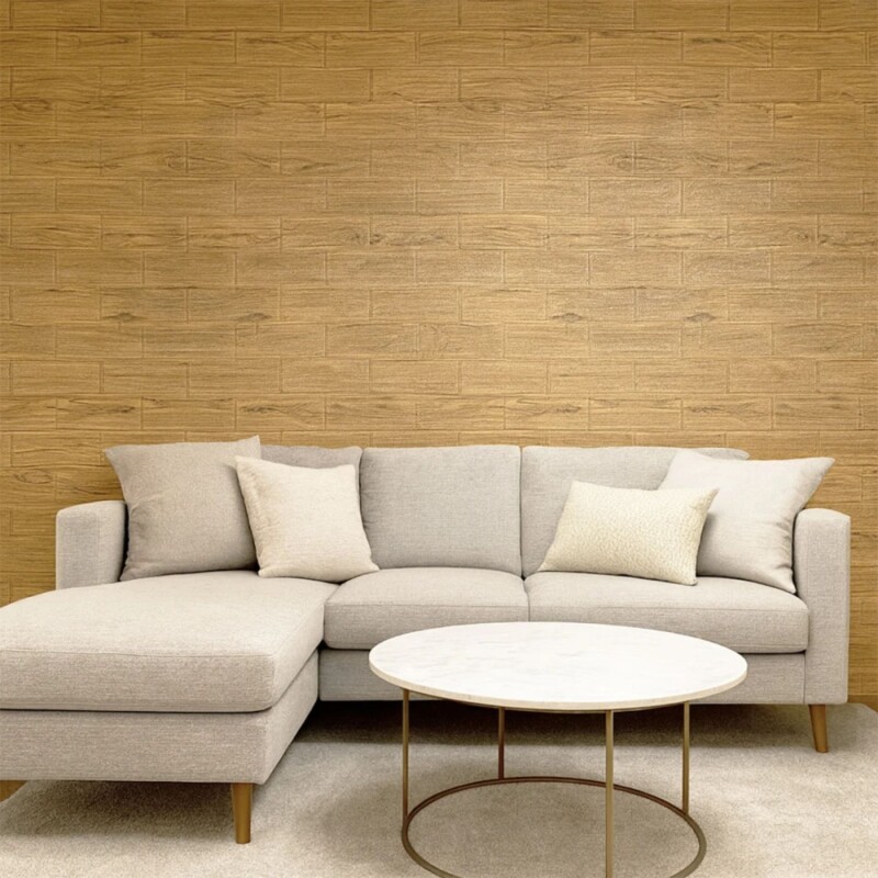 Placa Autoadhesiva Revestimiento Pared pack 10 Un Madera Marrón