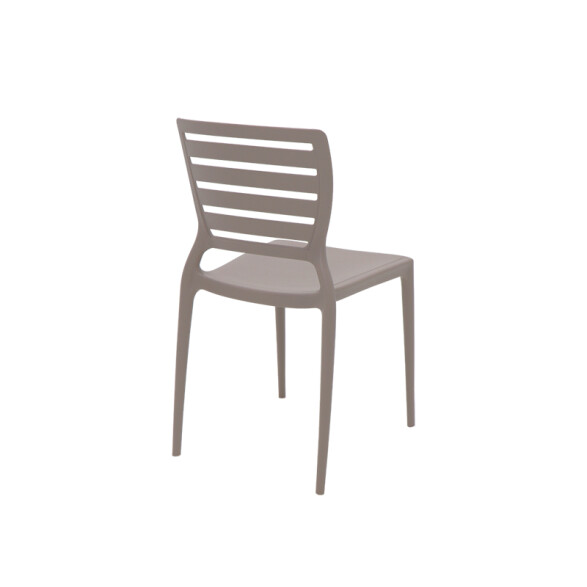 Silla apilable gamuza "SOFIA" respaldo franjas -TRAMONTINA TD0607