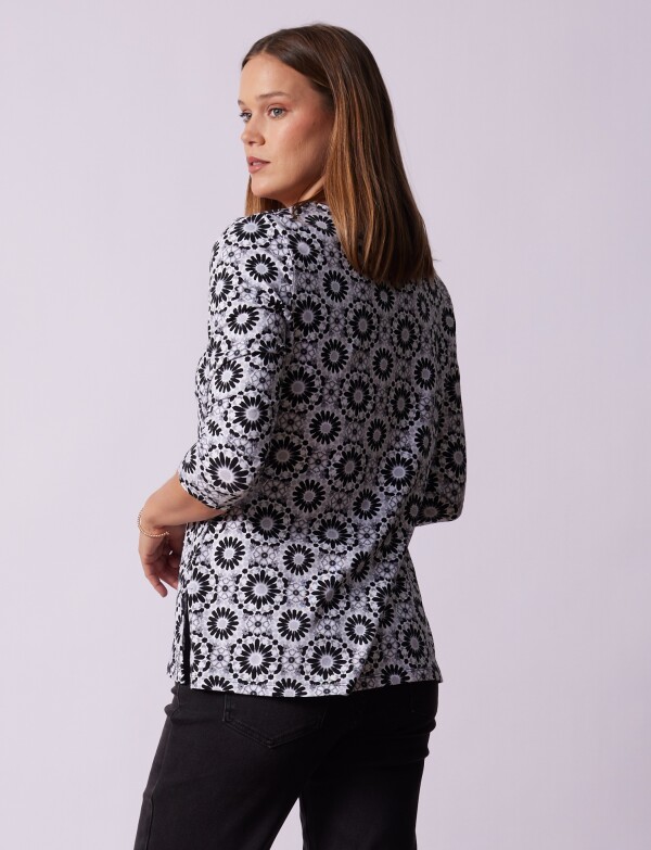 Blusa Algodon GRIS/MULTI