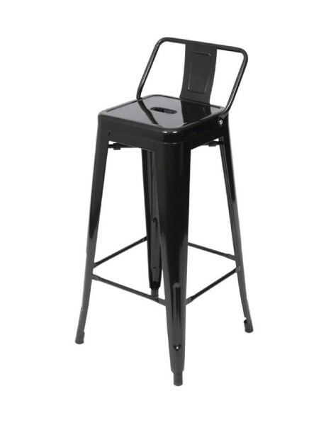 TABURETE TOLIX METAL CON RESPALDO NEGRO TABURETE TOLIX METAL CON RESPALDO NEGRO