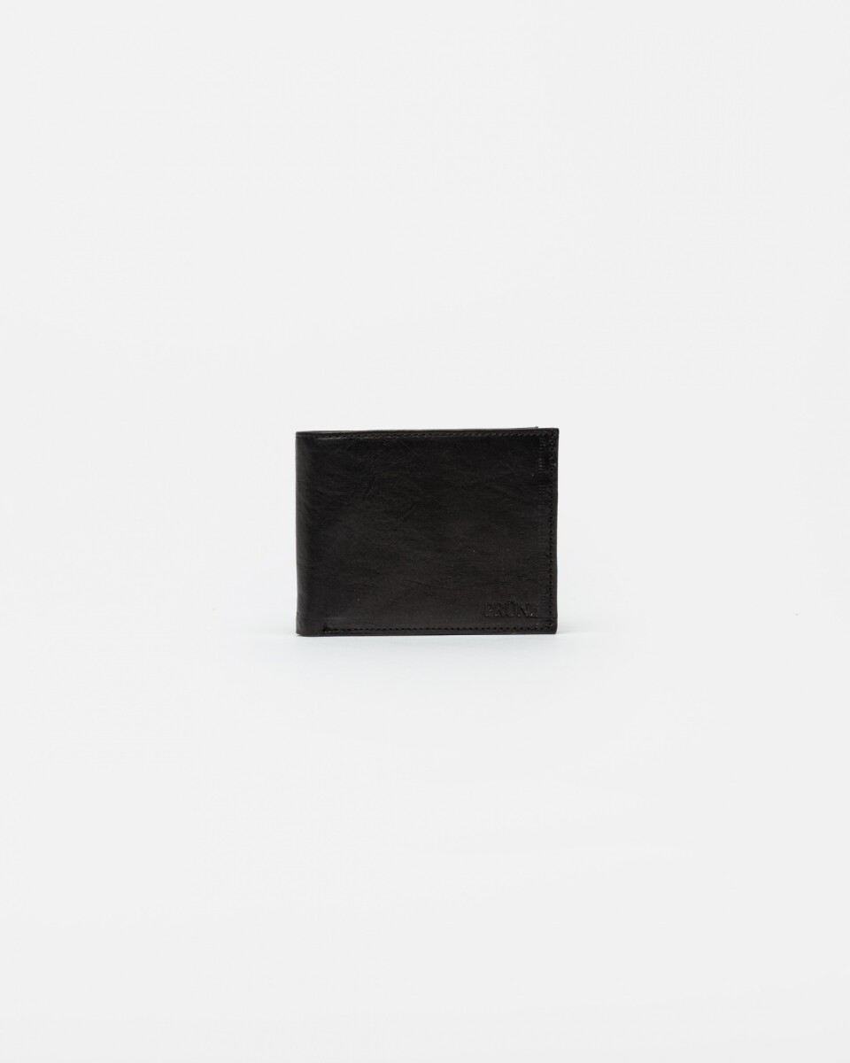 Billetera de hombre Bernard en cuero vegetal liso - Negro 