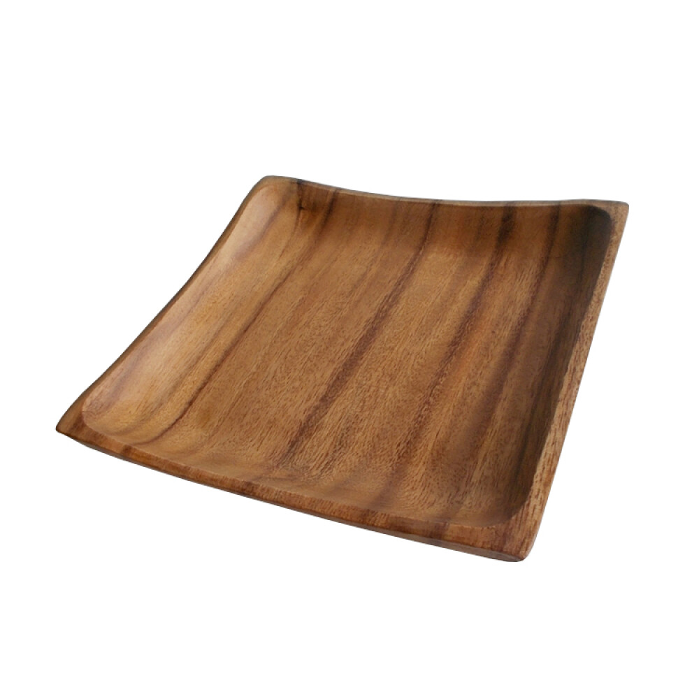 Plato Cuadrado De Madera Acacia PLATO CUADRADO DE MADERA ACACIA