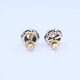 Caravanas antiguas oro 18k 2 tonos con brillantes. Caravanas antiguas oro 18k 2 tonos con brillantes.