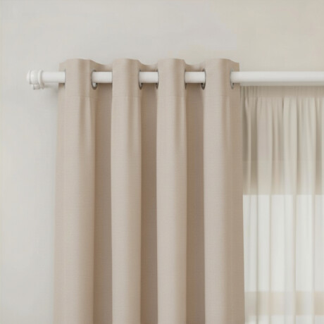 Barrote cortina metal EuroClassic DUO 1,5m + 2 soportes BLANCO