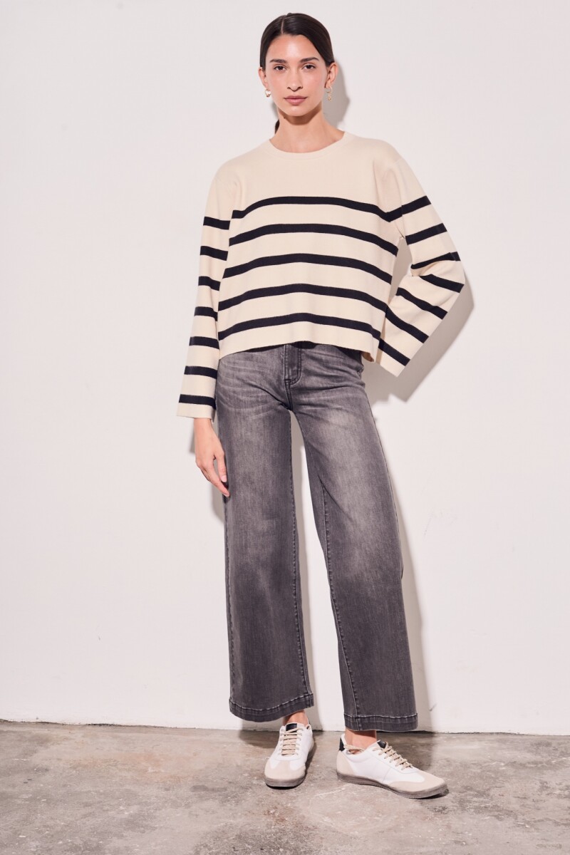 Sweater Rayado Negro