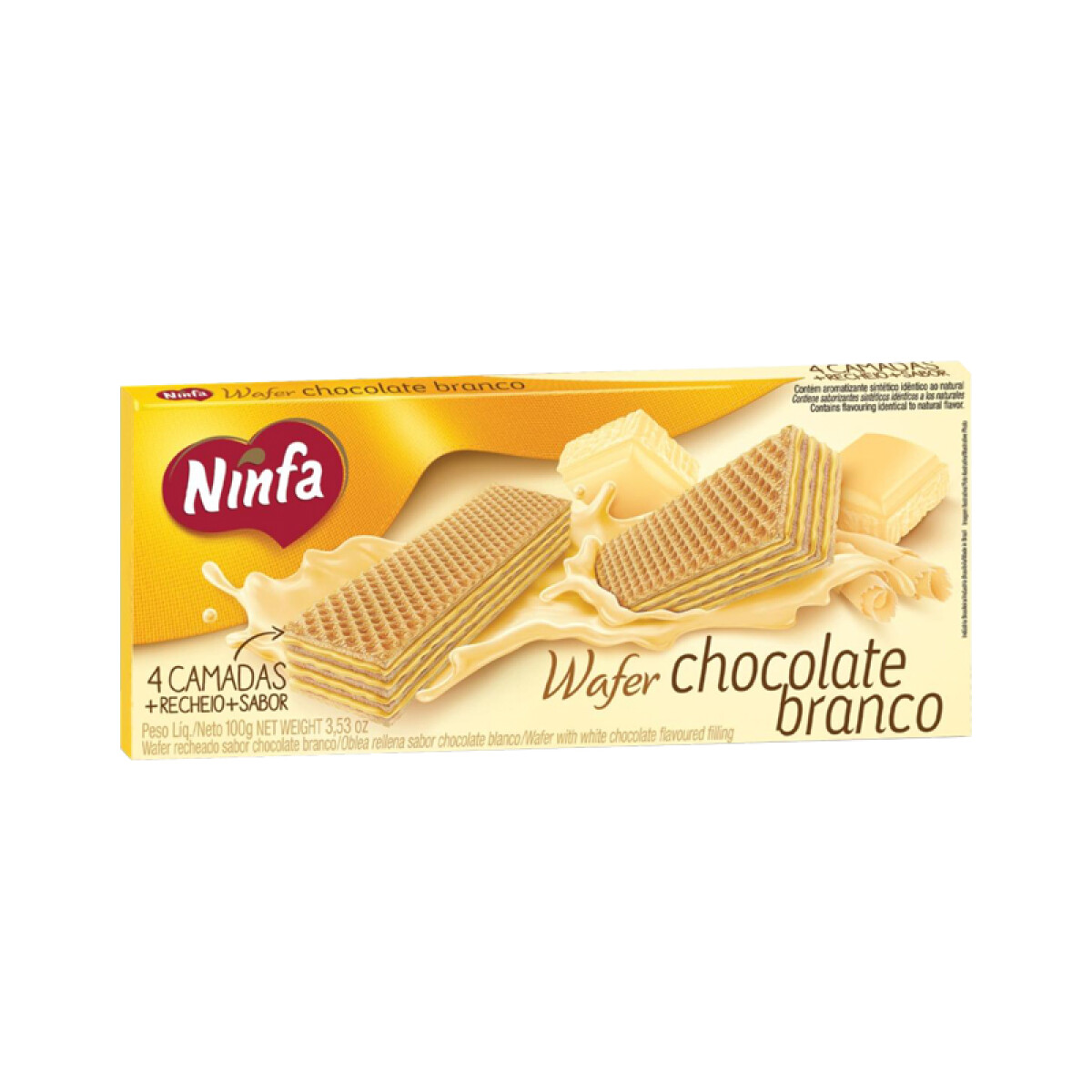 Waffle Ninfa 100grs - Chocolate Blanco 