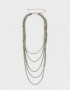 Collares Largos Multi Cadenas Collar Largo New Basics - Plateado
