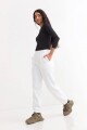 Pantalón dep clásico c/puños elásticos - UNISEX BLANCO