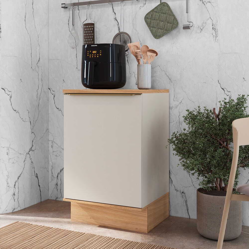 Bajo mesada Everest 0,60 m con 1 puerta Color: Carvalho/Panna Bajo Mesada Everest 0,60 M Con 1 Puerta Color: Carvalho/panna