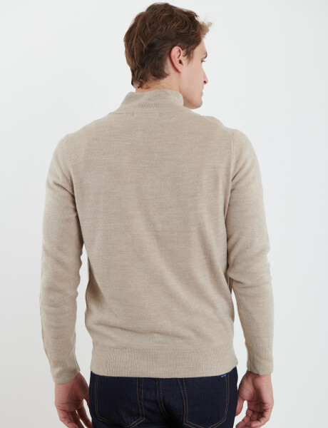 470415 SWEATER MEDIO CIERRE HARRINGTON URBAN Beige Melange