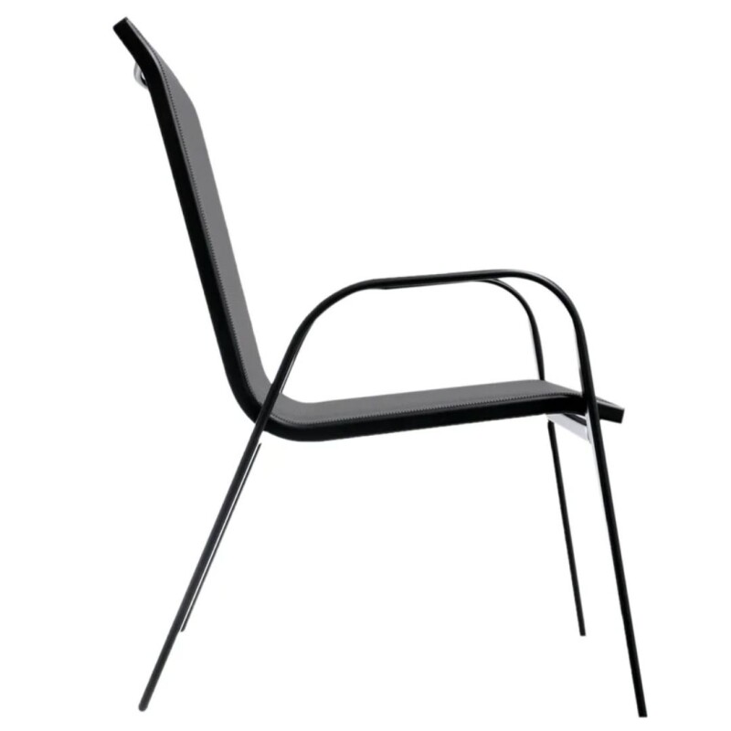 Silla de Patio Sling de Acero Gris Silla de Patio Sling de Acero Gris