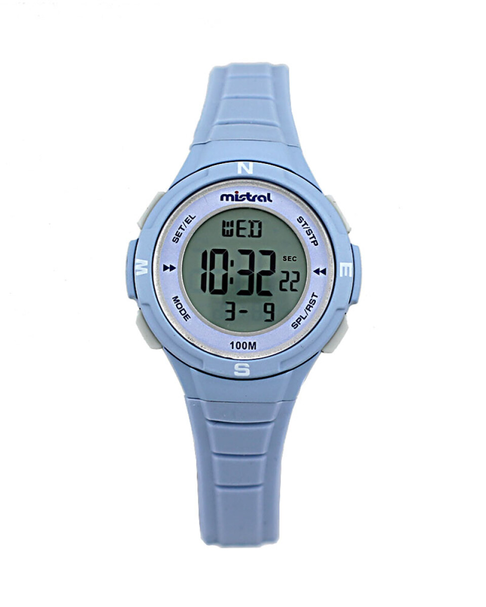 Reloj Mistral Deportivo Silicona Azul. "Producto sin caja" 