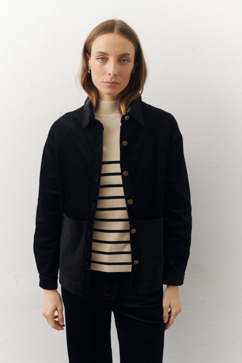 CHAQUETA CORDEROY NEGRO