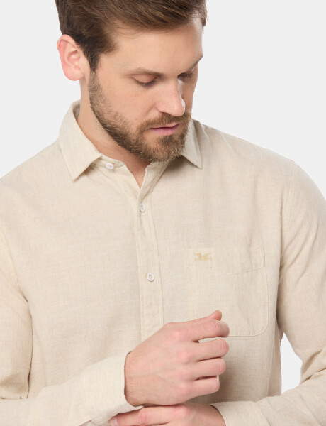 CAMISA DE LINO Beige