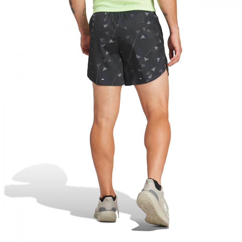Pantalón Corto Run It Brand Love de Hombre Negro