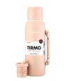 Termo Premium 1lt. Con base de Silicona Rosado