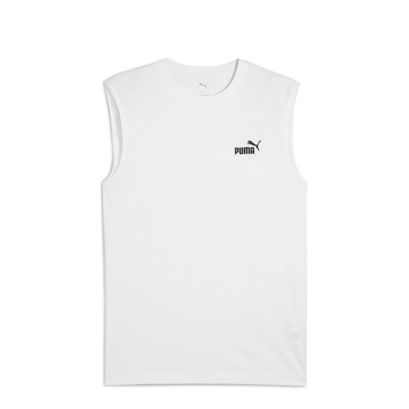 Remeras Puma Logo Sleeveless Masculino Blanco