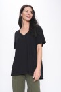 KNOCKOUT V NECK TEE Negro