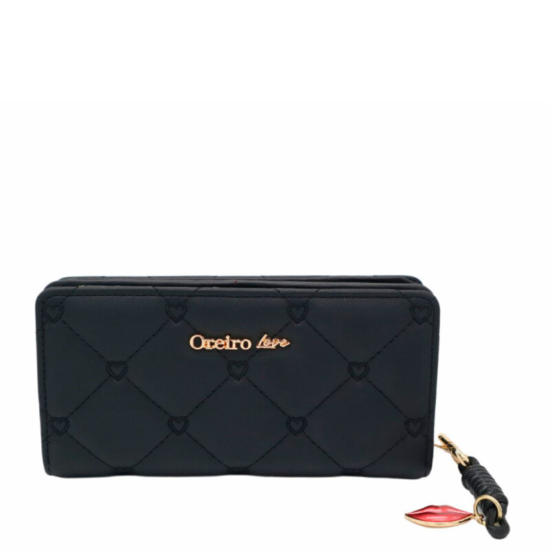 Billetera Las Oreiro Love Negro