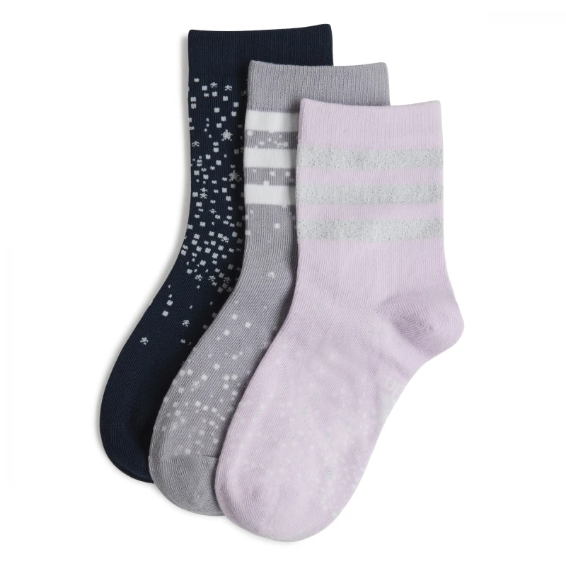 Medias Bubbles 3-Pack de Niños Morado