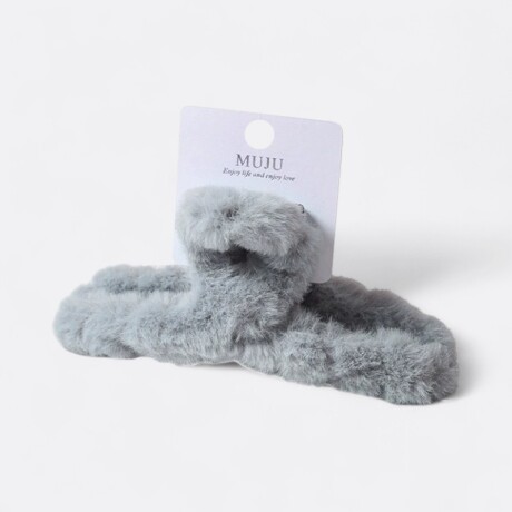 Pinza Para Cabello Textil Gris