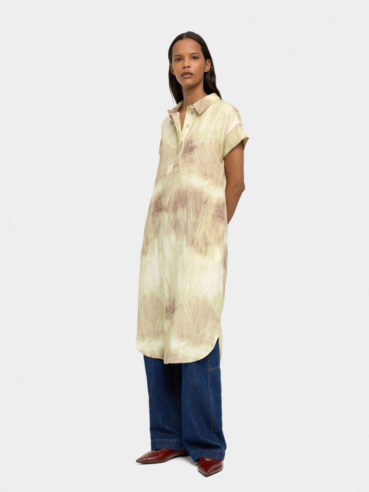 Vestido Camisero Estampado multicolor