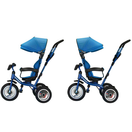 Triciclo 3 en 1 con techo Bebesit giratorio 360Â° Turquesa