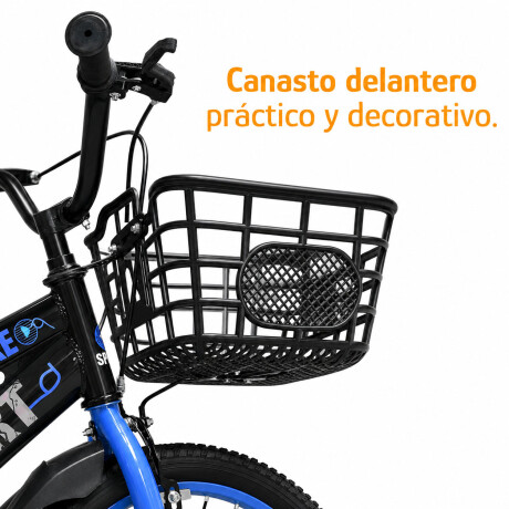 Bicicleta Infantil Rodado 16 C/Rueditas Aux Estilo Deportivo Celeste