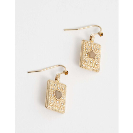 Aros Colgantes Con Dije Naipe Dorado