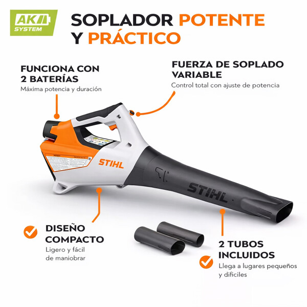 Soplador De Batería Stihl Bga 30.0 Con 2 Baterias SOPLADORA STIHL A BATERIA BGA30 5341
