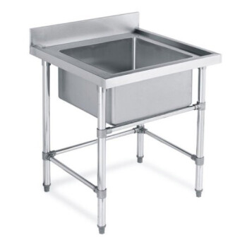 Mesada 0,70m pileton solo en acero inox, c/base y zocalo, desarmable Mesada 0,70m pileton solo en acero inox, c/base y zocalo, desarmable