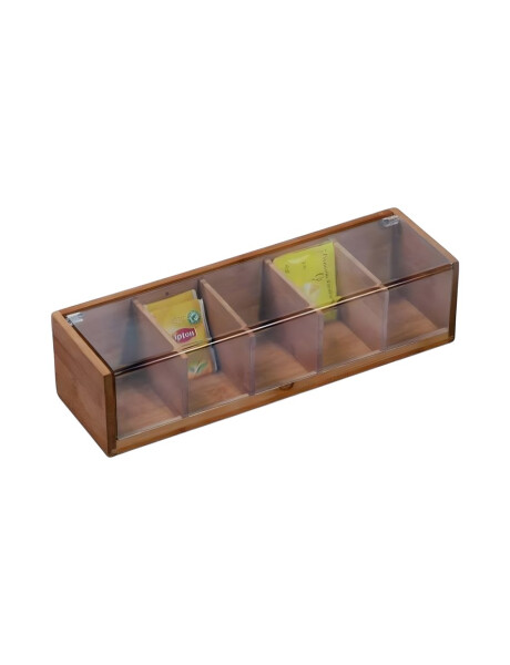 CAJA DE TE 5 DIVISIONES BAMBU 36x11x9CM NATURAL CAJA DE TE 5 DIVISIONES BAMBU 36x11x9CM NATURAL