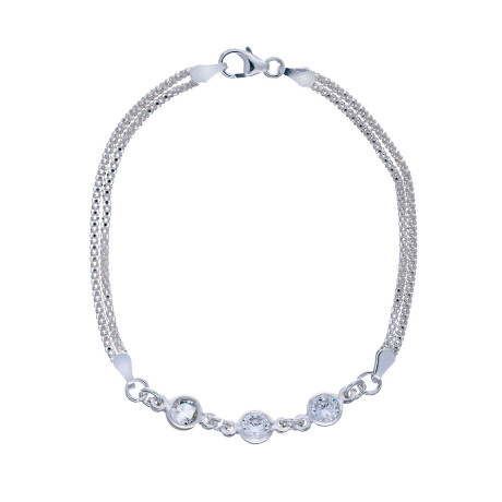 Pulsera de plata 925 con circonias. Pulsera de plata 925 con circonias.