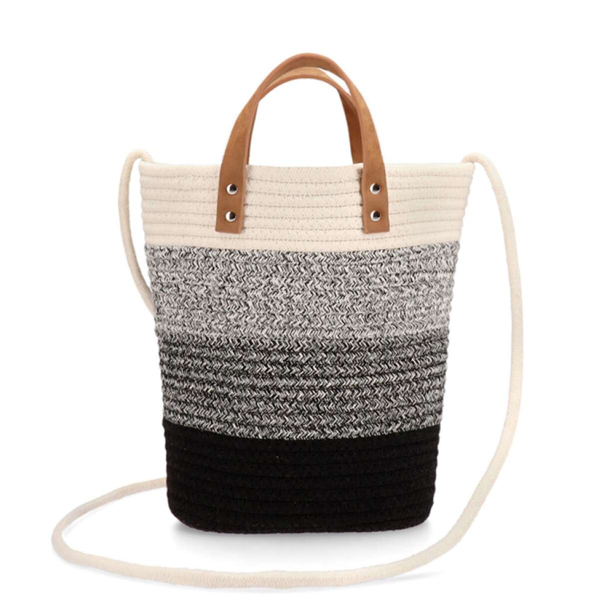 Bolsa Matera Atenea Degrade - Crudo, Gris Y Negro 