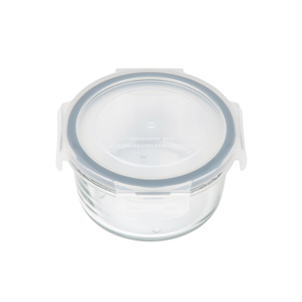 POTE VIDRIO REDONDO 0,42 LT HERMETICO TRANSPARENTE