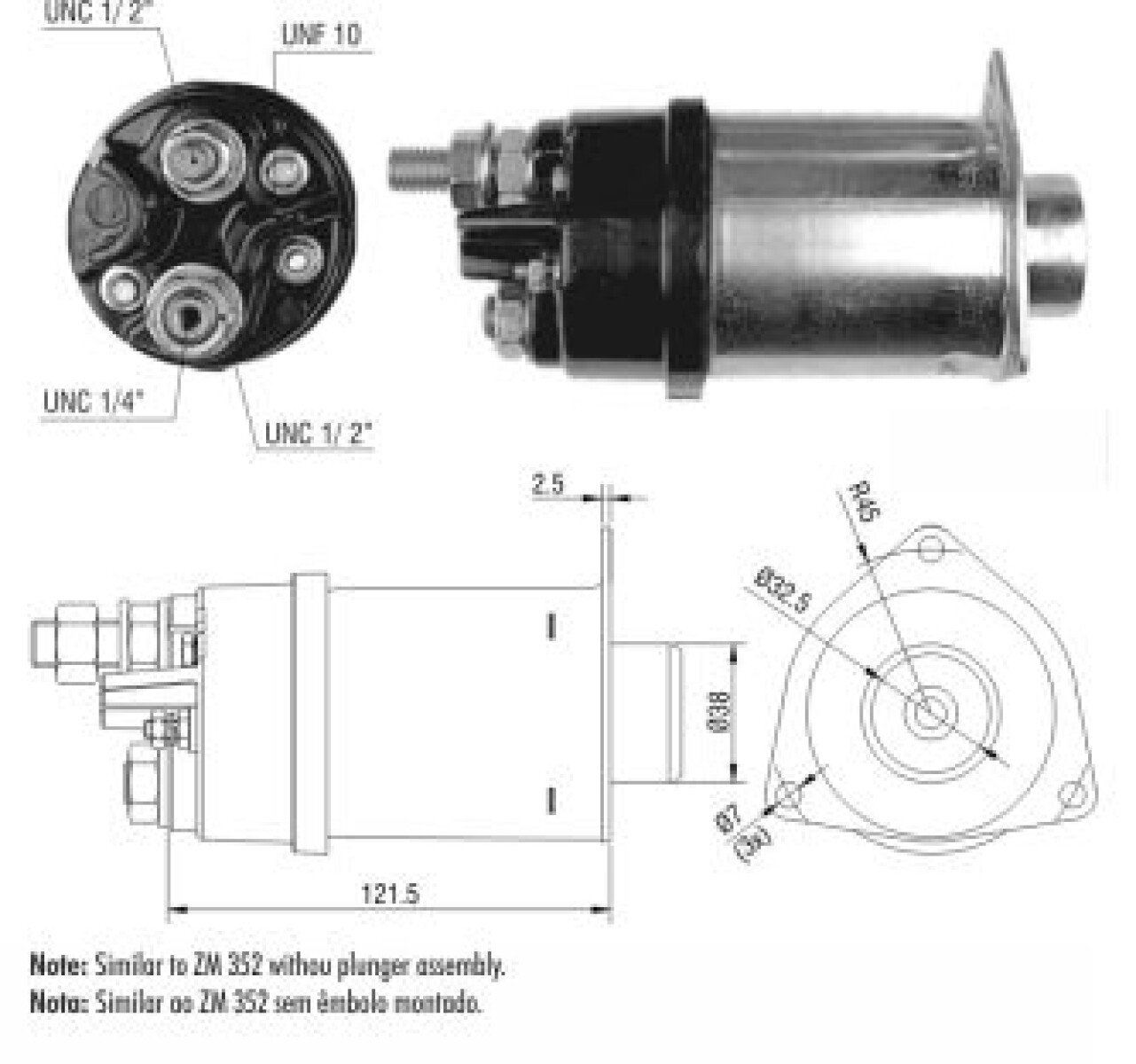 AUTOMATICO DE ARRANQUE - DELCO REMY 12V 42MT 452CH ZM 