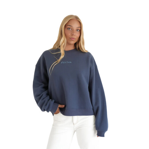Buzo Rhythm Crew Neck Fleece - Azul Buzo Rhythm Crew Neck Fleece - Azul