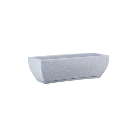 MACETA 48X16CM AMSTERDA GRAPHITO EFECTO PIEDRA GRIS