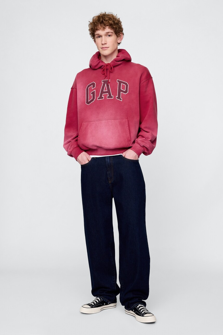 Buzo Canguro Logo Gap Hombre Red 2