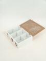 Caja Para Té Leaves, 6 Separadores Color Unico
