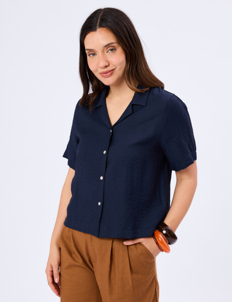 Camisa lino Marino