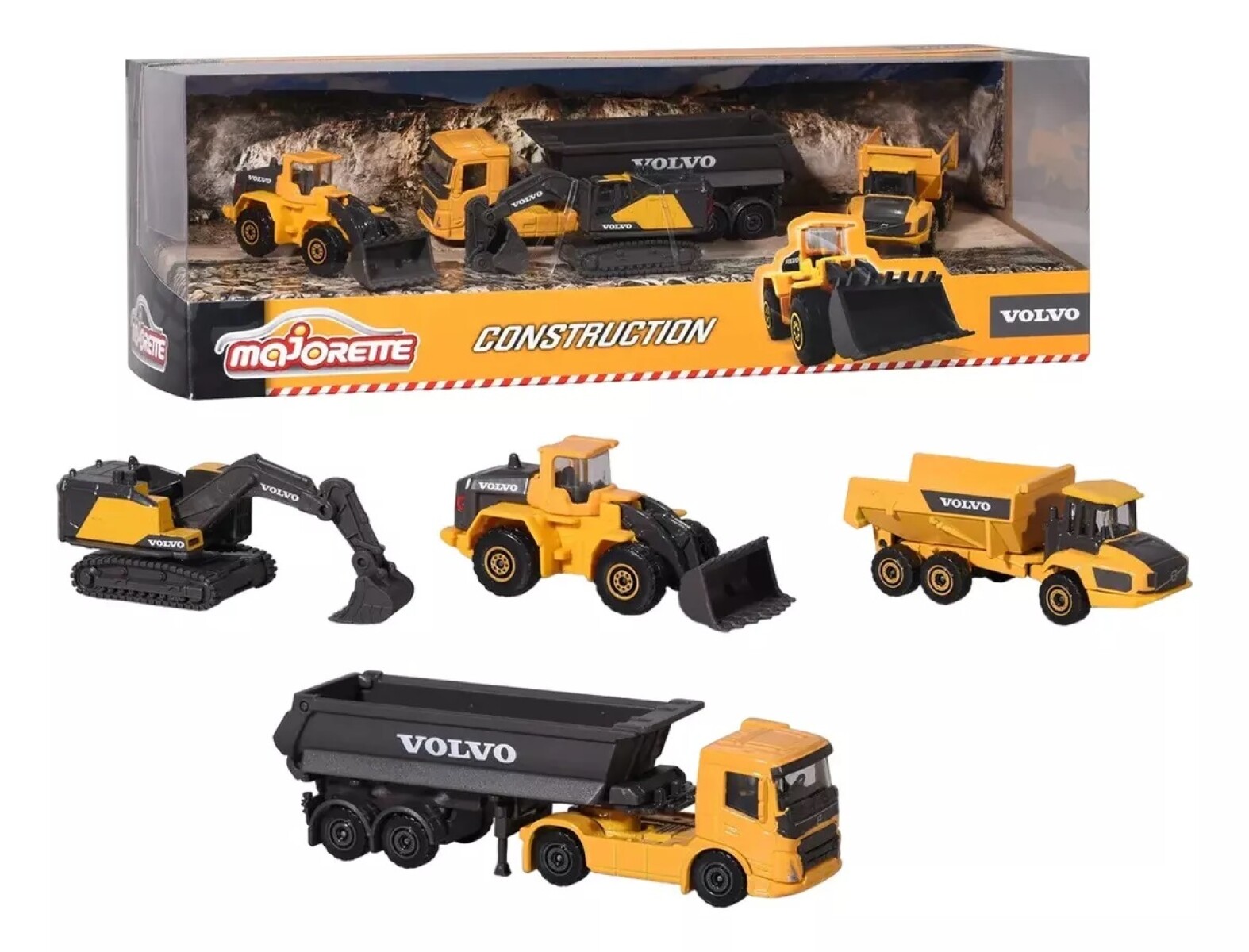 Pack X4 Vehículos De Construcción Volvo 