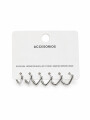CARAVANAS ATENEA SET 3 PARES PLATEADO